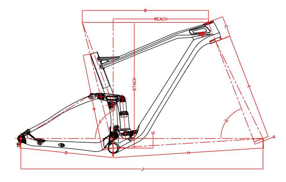 Cadre VTT tout suspendu en carbone