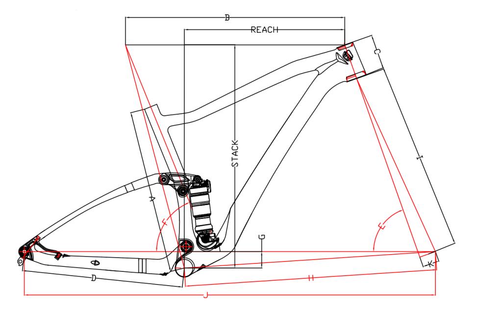 Cadre VTT Hardtail léger en carbone