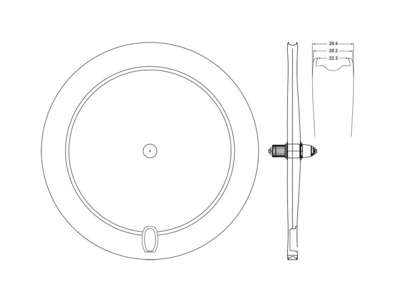 Roues de vélo TT avec frein à disque en fibre de carbone