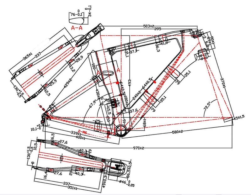 Dessin 3D des cadres de vélo TT