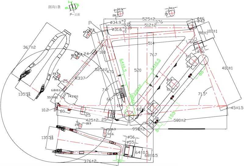 dessin pour les cadres de vélo CYCLOCROSS