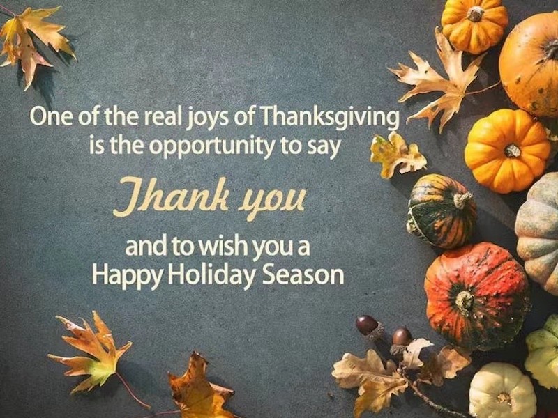 Joyeux jour de Thanksgiving !
